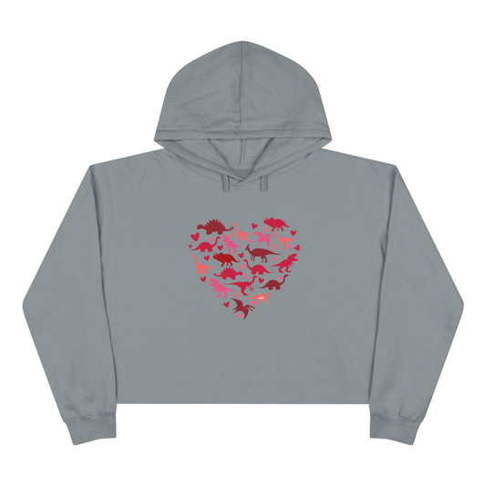 DINO-breakin My Heart Crop Hoodie (XS-L)