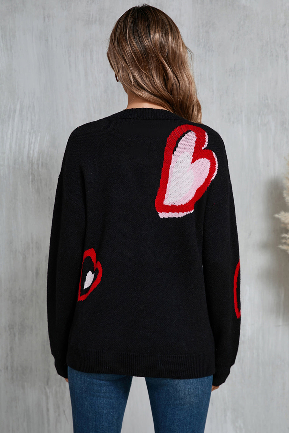 Red & Pink Heart Sweater—All Heart—Valentine's Day Collection