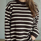 Striped Round Neck Long Sleeve Sweater