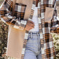 Plaid Button Up Long Sleeve Shacket