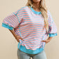 Striped Round Neck Half Sleeve T-Shirt