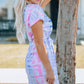 Women Tie-Dye Belted T-Shirt Dress