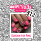 wHiPi. Press On Nails - Scream for Pink