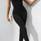 Scoop Neck Wide Strap Skinny Jumpsuit