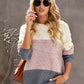 Color Block Dropped Shoulder Sweater