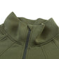 Sea Green Fleece Lined Zip Up Stand Collar Thumbhole Sleeve Sweatshirt