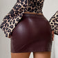 Devine PU Leather Mini Skirt