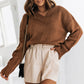 V-Neck Dropped Shoulder Sweater