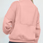 Half Zip Drop Shoulder Long Sleeve Sweatshirt