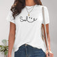 SMILE Round Neck Short Sleeve T-Shirt