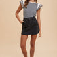 Annie Wear Cargo Denim Mini Skirt