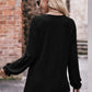 Mandy Long Flounce Sleeve Round Neck Blouse