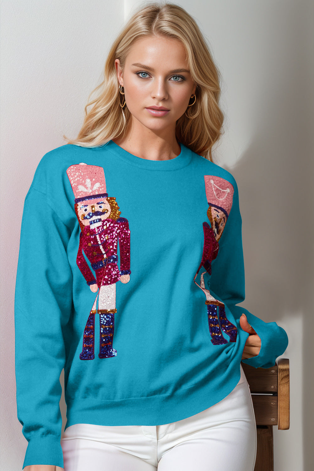 Sequin Nutcracker Sweater