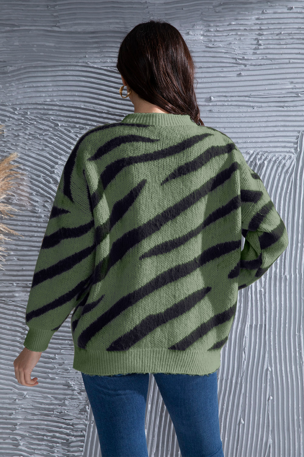 Zebra Striped Sweater