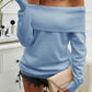 Off-Shoulder Long Sleeve Sweater