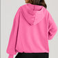 Pocketed Half Zip Long Sleeve Hoodie