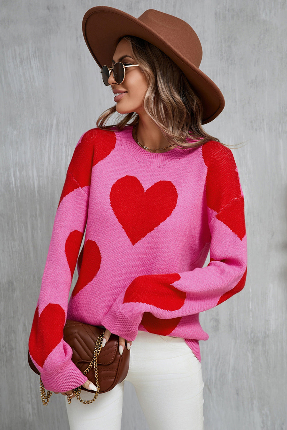 Heart Pattern Sweater