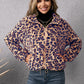 Ivy Lane Drawstring Leopard Zip Up Jacket