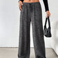 Tied Striped Wide Leg Pants