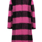 Plaid Double-Breasted Long Sleeve Coat