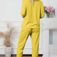 Round Neck Top and Drawstring Pants Lounge Set