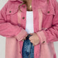 Pocketed Color Block Collared Neck Jacket