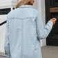 Long Raw Hem Lived-In Denim Jacket