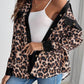 Leopard Collared Neck Button Up Shacket