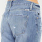 Kancan Mid Rise Distressed Straight Jeans