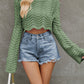 Round Neck Long Sleeve Cropped Sweater