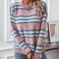 Striped Round Neck Long Sleeve Sweater