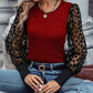 Round Neck Lantern Sleeve Blouse