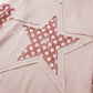 Floral Patchwork Star Pattern Drawstring Hoodie