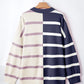 Striped Round Neck Long Sleeve Knit Top