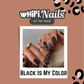 wHiPi. Press On Nails - Black Is My Color