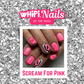 wHiPi. Press On Nails - Scream for Pink