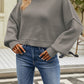 Round Neck Dropped Shoulder Sweater