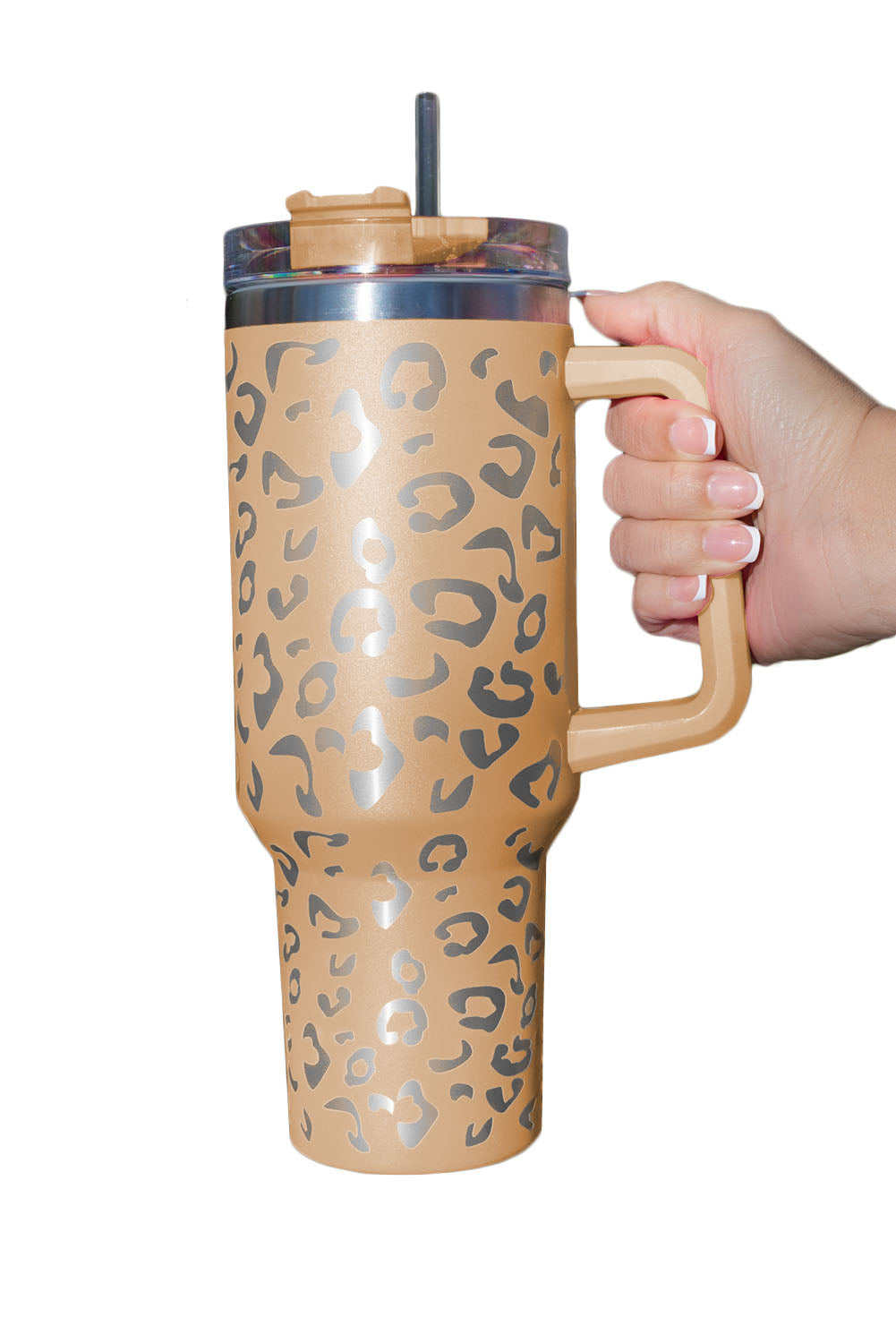 White Leopard Spotted 304 Stainless Double Insulated Cup 40oz