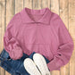 Half Zip Long Sleeve Sweatshirt