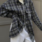 Pocketed Plaid Button Up Shacket