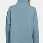 Zenana Turtleneck Half Snap Fleece Sweatshirt