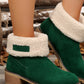 Thermal Fuzzy Block Heel Boots