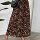 Perfee Pleated Leopard Maxi Skirt