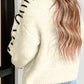 Contrast Stitch Detail Ribbed Trim Sweater