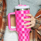 Checkered Stainless Steel Tumbler Cup 40oz