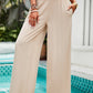 Devine Smocked Wide Leg Pants with Pockets