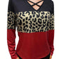 Crisscross Color Block Long Sleeve T-Shirt