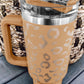 White Leopard Spotted 304 Stainless Double Insulated Cup 40oz