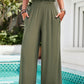 Devine Smocked Wide Leg Pants with Pockets