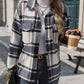 Plaid Button Up Drop Shoulder Jacket